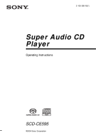 Sony SCD-CE595 - Owners Manual 